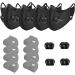 4 Pack Unisex Adjustable Reusable Sport Mask with 8 Filters & Valves, Black Face Cover for Outdoor Activities - Buy Online on GoSupps.com