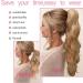 FXYTK Claw Clip Ponytail Hair Extension 18 Inch Curly Sandy Blonde Mix Bleach Blonde - Buy Online on GoSupps.com