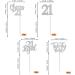 Rsstarxi 24 Pack 21st Birthday Cupcake Toppers Glitter Leg Al 21 Cupcake Toppers Twenty One Hello Cheers to 21 Cupcake Picks for Happy 21st Anniversary Birthday Party Cake Decorations Silver Silver 21st - Buy Online on GoSupps.com
