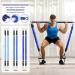 Buy Hommie Pilates Bar Kit with Resistance Bands | 3-Piece Yoga & Strength Training Set for Men & Women | Adjustable 9 18 27 kg Resistance - Buy Online on GoSupps.com