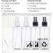 Transparent 100ml Fine Mist Spray Bottles - Travel Atomizer 4 Pack - Black & White - Ideal for eCommerce & International Shipping - Buy Online on GoSupps.com
