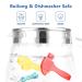 Soft Silicone Baby Teething Toys - BPA-Free Teethers for Babies 0-12 Months | Easy to Clean & Freeze - 3 Pack with Clip Holder | DHOZA T-Toys - Buy Online on GoSupps.com