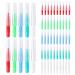 20 pieces of interdental brushes interdental brushes tooth cleaning gap with coating toothbrush gap rooms to clean the oral health (5 colors)