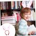 FRCOLOR Headband Hair Jewels for Women Girl Hair Accessories Stuffed Bunny for Hair Accessory for Costumes Outfit Bunny Costume Accessories Rabbit Ears Props Women's Fabric Red - Buy Online on GoSupps.com