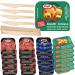 Spreadable Harmony: Peanut Butter & Jam Variety Pack - 30 Individual Portion On-the-Go Cups + Eco-Friendly Wooden Knives! Strawberry Jelly - Raspberry Jelly - Blueberry Jelly