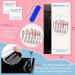 Ceboic 22 Pieces UV Gel Nail Foils - White French Nail Wraps & Glitter Strips for Salon Quality Nail Decoration - Buy Online on GoSupps.com