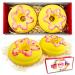 2 x large donut bath bombs by Zimpli Gifts handmade donut moisture care for all age groups Mother's Day birthday present vegan friendly and free of animal experiments