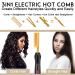 NICEMOVIC Ceramic Hot Comb Electric Heating Comb - Hair Straightener and Curling Brush for Natural Black Hair, Beard, and Wigs - Gold - Buy Online on GoSupps.com