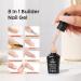 Beetles Gel Nail Polish 6 Colors Builder Gel Set - 8 in 1 Strengthener, Clear & Nude Pink Milkly Hard Gel, Extension Base & Rhinestone False Nail Tips - Nail Art Design Kit for Pink Christmas - 4 Sheer Peach Shades - Buy Online on GoSupps.com