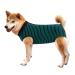 Wound protective coat for dogs abdominal wound protection medical surgery clothing postoperative vest for puppies cats pets replaced Elizabeth neck band and neck collar funnel (S Gr n) S Green