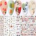 Graffiti Fun Nail Art Stickers, Abstract Nail Decals 3D Self-Adhesive Abstract Lady Face Rose Leaf Nail Design Manicure Tips Nail Decoration for Women Girls Kids(6Sheets)