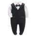 famuka Baby Boy Suit Baptism Wedding Party Baby Clothes Dark Grey 12-18 Months