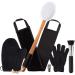 Yoove Self Tanning Mitt Applicator Bundle 5 Piece - Largest Self Tan Kit (Includes Back Lotion Applicator  Self Tanner Mitt  Tanning Glove  Exfoliating Self Tanner Brush and Back Rub Mitten) Self Care Bundle (Tanning Kit...