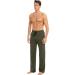 Boisouey Men's Cotton Yoga Sweatpants | Open Bottom Joggers | Army Green XX-Large - Buy Online on GoSupps.com