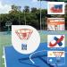 Sanung Tricolor Basketball Net Set of 2 - Anti-Whip Polyester Replacement Net for Indoor/Outdoor Use - Buy Online on GoSupps.com