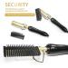 Hair Smoothing Brush - Ion Technology & Ceramic Coating for Wet/Dry Hair | Black Gold - Buy Online on GoSupps.com