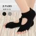 Buy GREVOSEA Yoga Socks - Slipproof Toe Pilates & Gymnastics Socks for Women | 2 Pairs Black & Gray - Buy Online on GoSupps.com