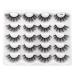 Hannahool 10 Pairs 3D Natural False Eyelashes Reusable Fluffy Cross Faux Mink Long Stripe Lashes Makeup Volume Eye Lashes Exensions (Y02)