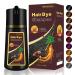 Instant Dark Wine Red Hair Dye - 3 In 1 Color Shampoo for Gray Coverage Root Touch Up & Treated Hair 16.9 Fl Oz Dark Red Wine