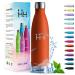 Honeyholly drinking bottle stainless steel - 750ml - thermal bottle BPA -free drinking bottle of sports - leak -proof water bottle drinking bottle of carbon dioxide Suitable thermoskanne for fitness gym bicycle 26oz -750ml orange - 750 ml