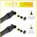 Mini Bike Tire Pump Set - Dual Action Push-Pull Pumping, 80 PSI, Presta & Schrader Valves, Lightweight - 3 oz, Includes Sports Ball Needle, Tire Lever, Bracket Mount - Buy Online on GoSupps.com