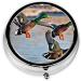 Shop Mallard Ducks Round Pill Box - 3 Compartment Mini Travel Organizer for Vitamins & Medications - Portable Decorative Pocket Purse Case - Buy Online on GoSupps.com