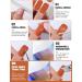 Cured Gel Nail Strips Kit - Long Lasting & Waterproof Orange Red and Gold Real Nail Polish Wraps with Accessories - UV/LED Lamp Required - Buy Online on GoSupps.com