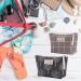 Shop Multifunctional Canvas Makeup Bag Set - 2 Portable Cosmetic Bags for Travel Office & School - Black/Gray Checkered - Buy Online on GoSupps.com
