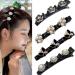Sparkling Crystal Stone Braided Hair Clips Braided Hair Clips for Women with 3 Small Clips Crystal Stone Braided Hair Clips Beneathk Rhinestones Braided Hair Clips (4pcs-E)