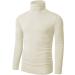 TAPULCO Men's Ivory Turtleneck Knitted Pullover - Slim Fit Long Sleeve Casual T-Shirt - Buy Online on GoSupps.com