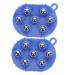 2 pieces rolling hand massager acupressure hand scooter muscle scooter massage roller massage balls Cabernable massager meridian massage brush body massager body muscles messenger medium blue