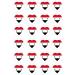 Syria Syrian Flag hearts style 24 pre-cut edible party decorations Wafer Paper Cupcake Topper Cake - Buy Online on GoSupps.com