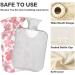 NAANLE 2L Hot Water Bottle with Peach Cherry Blossoms Cover | Relief for Menstrual Cramps Heat & Cold Therapy - Buy Online on GoSupps.com