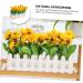 Zerodeko Artificial Flower Fence Outdoor Artificial Plants Sunflower Bouquet Sunflower Artificial Flowers Office Desk Decor Pots Plants Faux Plant White Fake Flowers Villain Foam White 40X9CM - Buy Online on GoSupps.com