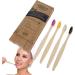 Buy Bamboo Soft Bristle Toothbrush - Travel Ready Charcoal Bristles 4 Colors | Eco-Friendly Oral Care - Buy Online on GoSupps.com