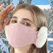 Buy Klufo Cotton Face Cover - Cloud Shape & Rabbit Fur Ear Warmers | Soft Pink Winter Protection - Buy Online on GoSupps.com