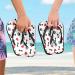 Mnsruu Dog Paw Print Red Heart Flip Flops - Stylish Comfort for Home Hotel Spa & Travel - Unisex M for Men & Women - Buy Online on GoSupps.com