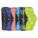 HAPINARY 5pcs Reusable Period Pads Reusable Cloth Pads Mama Cloth Pads Portable Towel Cloth Towel Washable Towel Menstrual Pad Napkin Printing Warp Pad