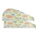 Vintage Daisy Flower Dry Hair Cap 2 Piece Quick Drying Towel Set with Button Headband Super Absorbent Soft & Comfortable