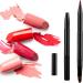 Professional Double Sided Retractable Lip Brush Applicator | Portable Travel Lip Makeup Brush with Cap - Black - Buy Online on GoSupps.com
