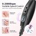 Adjustable Speed Electric Nail File Drill Set | Portable Manicure Pedicure Kit | 6 Bits 31 Sanding Bands | Ideal Gift for Beginners and Women | Corded Light Purple - Buy Online on GoSupps.com
