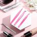 6-Piece Stainless Steel Eyelash Extension Tweezers Set - Straight & Curved Tip Precision Tweezers for Eyebrow and Lash Nippers - Silver & Pink - Buy Online on GoSupps.com