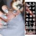 NICENEEDED Nail Art Stamping Plates - Set of 4 with Flower, Christmas, Snow and Elk Patterns - DIY Nail Design Templates - Style 2 - Buy Online on GoSupps.com