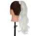 Buy Wavy White Ponytail Hairpiece Braid Clip-in Extension | 43 cm Synthetic Hair Extension for Women - Buy Online on GoSupps.com