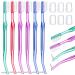 12 Pieces Orthodontic Toothbrush Braces Toothbrush Double-Ended Interdental Brush V Trim End Toothbrush for Braces Teeth Detail Cleaning  White Toothbrush Head with Protective Covers  4 Colors