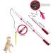 JJYPET Retractable Cat Toys Wand - 12 Pack Interactive Feather Toys with 9 Assorted Teaser Refills for Cat Kitten - Buy Online on GoSupps.com
