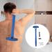 Back Hair Cutter with Long Handle - Foldable Body Hair Trimmer for Men - Fast Hair Removal Tool - Extra Long Handle in Blue - Buy Online on GoSupps.com