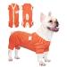 Tony Hoby Shirts for Dogs Dog Suit with striped and 4 legs soft and breathable dog tshirt dogs clothes for small agents Large dogs (boy orange XL) XL Orange - boys