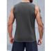 Men's Sleeveless Tank Top - Gym & Sport Undershirt | Fitness Tee - Dark Gray - Buy Online on GoSupps.com