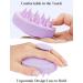 Heeta Scalp Massage Brush - Soft Silicone Bristle Hair Care Tool for Relaxation | Best Head Massage Brush for Men Women Children & Pets - Purple 07 - Buy Online on GoSupps.com